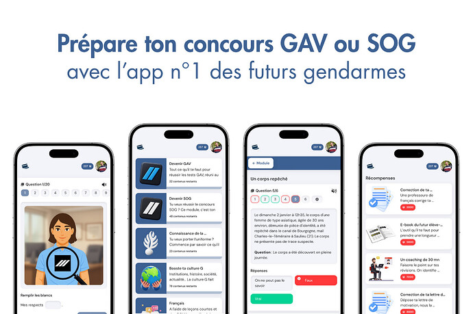 presentation app prepa concours gendarmerie